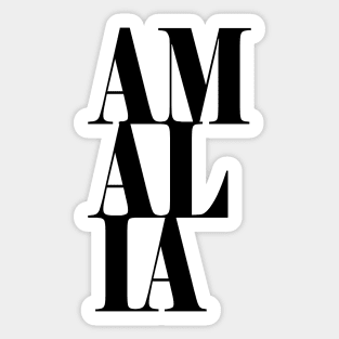 Amalia Girls Name Bold Font Sticker